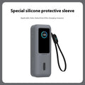 Silicone protective sleeve for Anker 165W power bank in Salt Lake Gray with cable storage compartment