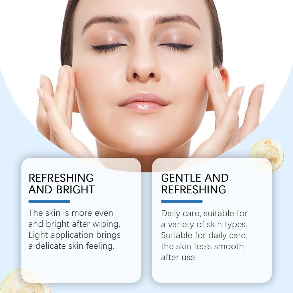 Glycolic acid cutin cotton cloth pads with mild formula containing multiple skincare ingredients