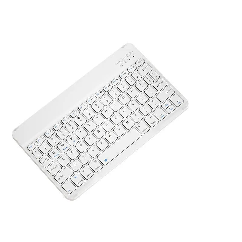 Slim Bluetooth wireless keyboard for tablets in Elegant White colour with USB charging cable