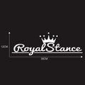 Reflective crown car sticker in pet vinyl measuring 30 by 12 centimetres