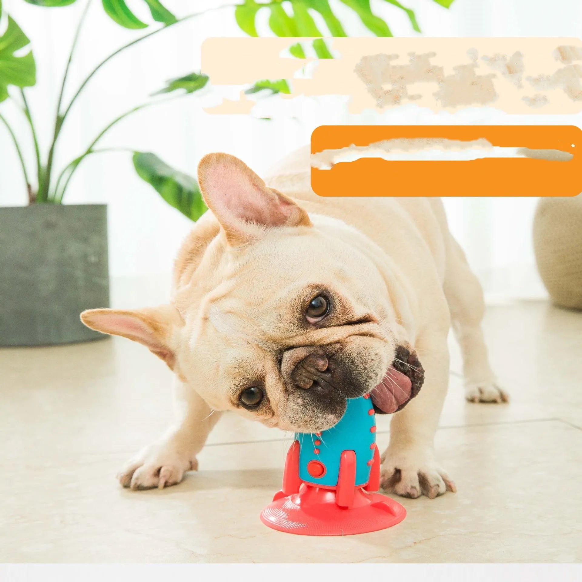 Rocket Dog Toys silicone dog bite toy with molar bumps, 200g weight, pink colour