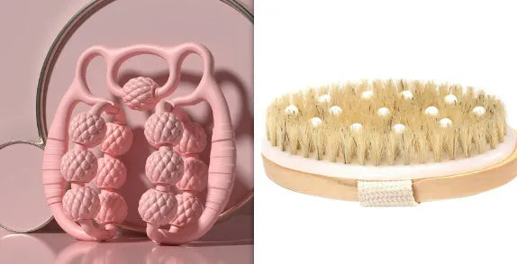 Bear-shaped double row ring clip leg massager in PP plastic with colour options