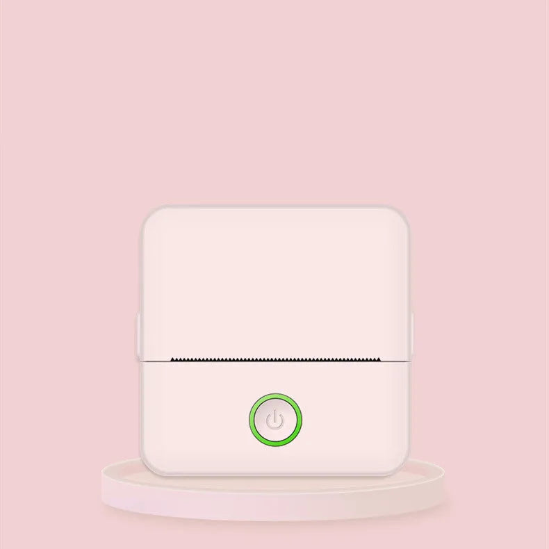 Portable thermal printer 82x82x45mm with Bluetooth BLE4.0, 800mAh battery, white or pink, for wrong questions and notes