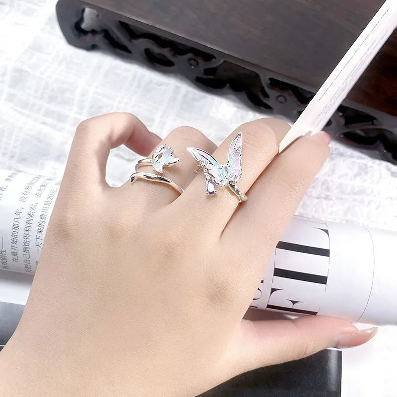Copper adjustable insect ring with drip oil finish in colour JZ2868A