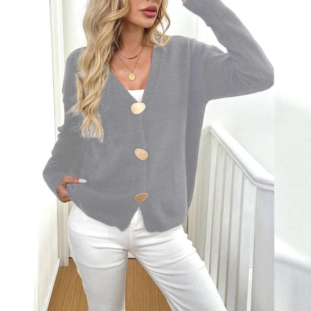 Women's deer plush long sleeve coat with princess sleeves in black street style