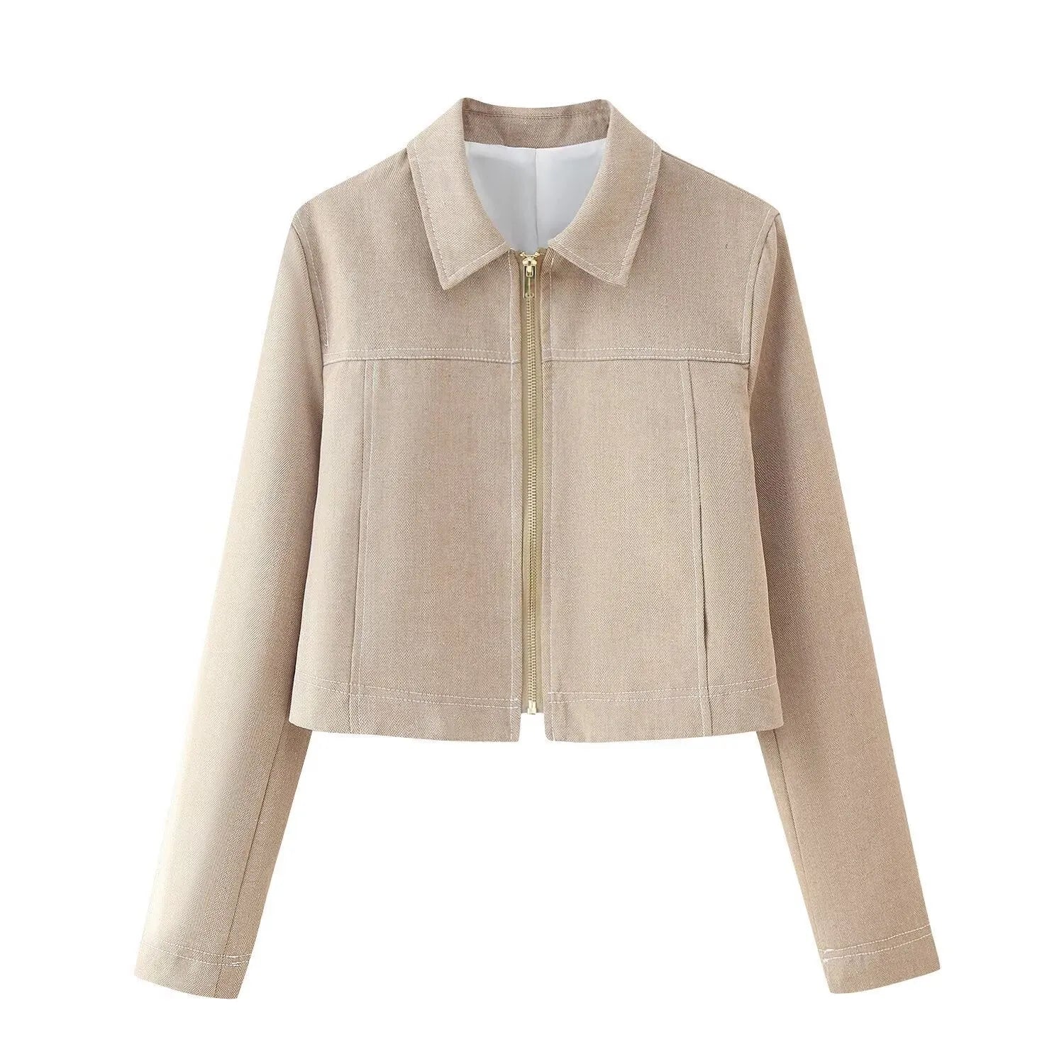 Women's summer suit set with 3D herringbone pattern jacket and straight-leg trousers