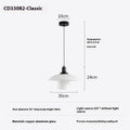 Black glass bedside droplight pendant with Italian minimalist design