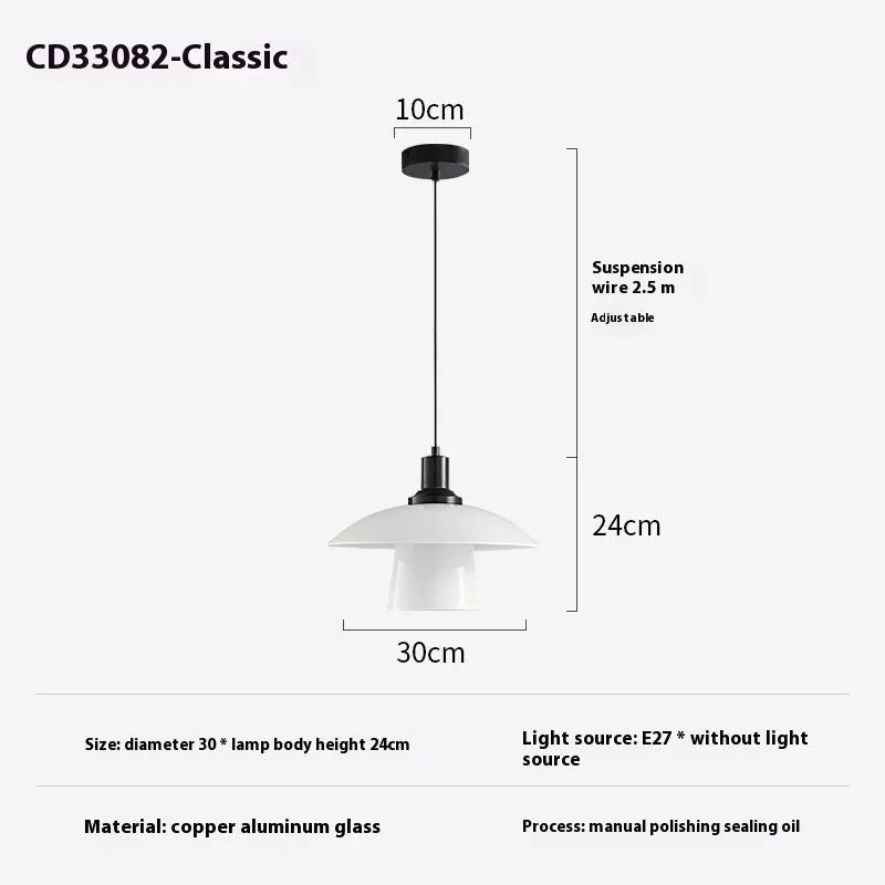 Black glass bedside droplight pendant with Italian minimalist design
