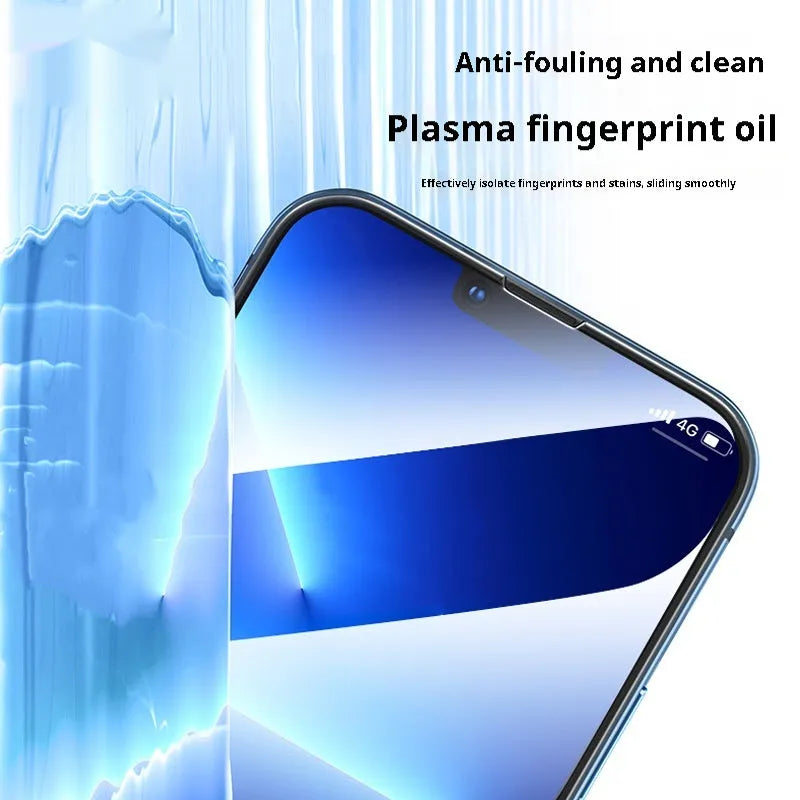Full screen tempered glass iPhone protector in black or white with HD anti-fingerprint surface