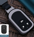 Zinc alloy keycase in minimalist business style, shown in Toyota E black, Toyota E silver, Toyota F black, and Toyota F silver