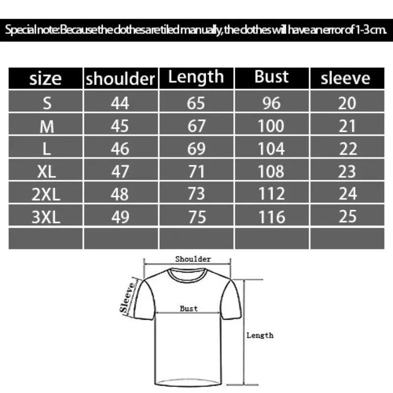 Black men's loose fit T-shirt with a 3D digital printed cartoon pattern on the front.