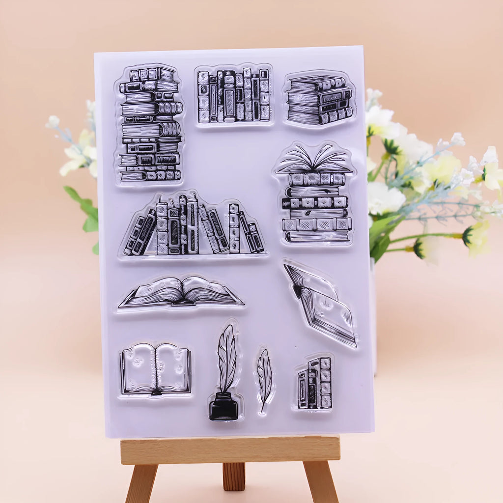 Transparent silicone stamp with seal pattern for book hand account and card crafts