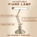 Classical piano practice touch dimming table lamp with metal shade in bronze colour for music spectrum lighting