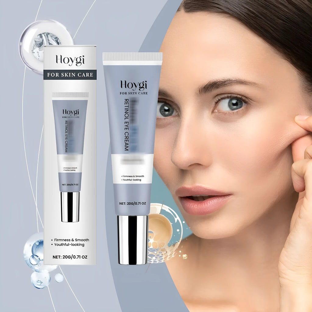 Retinol eye cream container with 20g soft moisturising formula for under-eye application