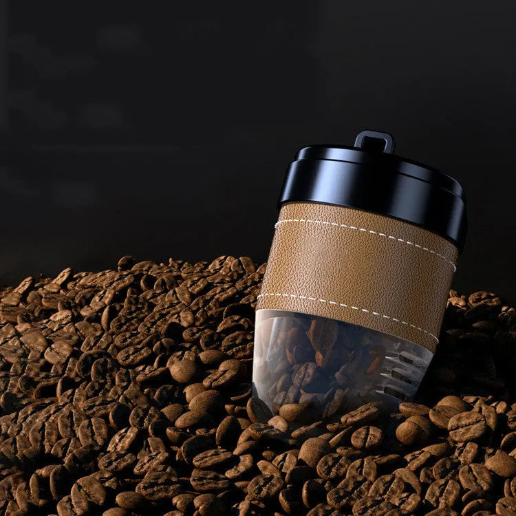 Coffee cup shaped car air freshener with solid coffee beans fragrance in choice of five colours