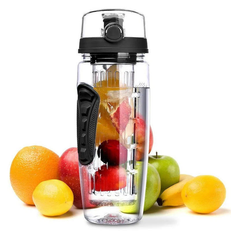 32 oz BPA-free Tritan fruit infuser water bottle with removable infuser cup