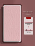 Non-slip TPE fitness training mat showing alignment guide lines, available in multiple colours.
