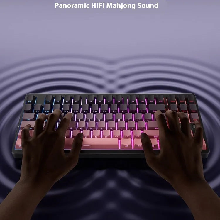 Wireless Bluetooth mechanical keyboard with ABS body and side-engraved design, shown in one of twelve styles.