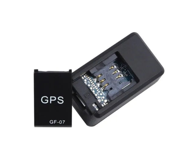 Black anti-loss GPS magnetic tracker with USB cable, compact 35x20x14mm ABS device for car anti-theft