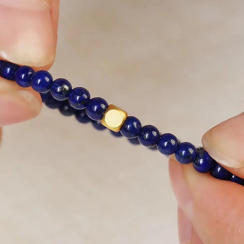 Women's green and gold natural crystal geometric bracelet with 16mm stone.