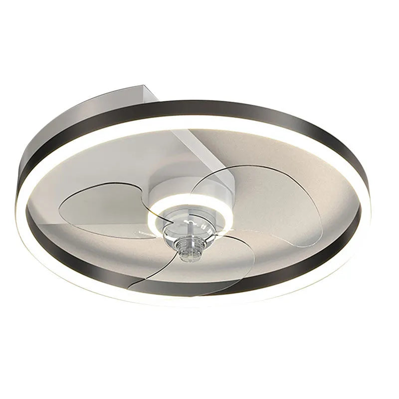 Nordic style children's room ceiling lamp with fan and LED light in iron construction
