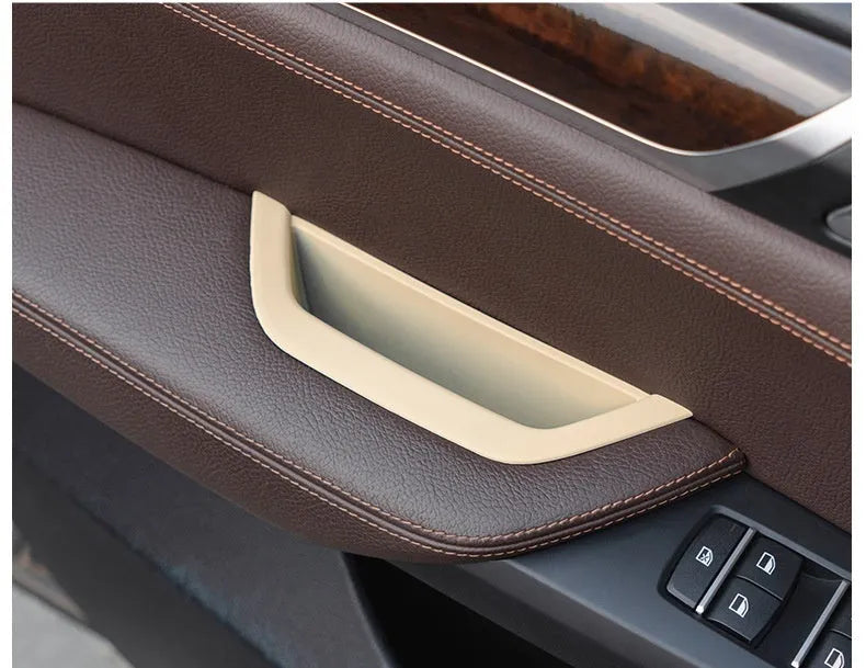 ABS main driving door handle protective cover for 3 Series in black, carbon fibre or beige