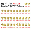 M6 thread carburettor main jet nozzle for Derotto PHBN PHVA models on a white background.