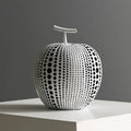 Resin decorative fruit crafts in apple and pear shapes with glossy finish in multiple colours