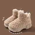 Winter cashmere snow boots with 6cm platform, plush upper, and anti-slip EVA sole for women