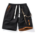 Men's plus size bamboo fibre shorts in a straight-leg cropped style with a high waistband.