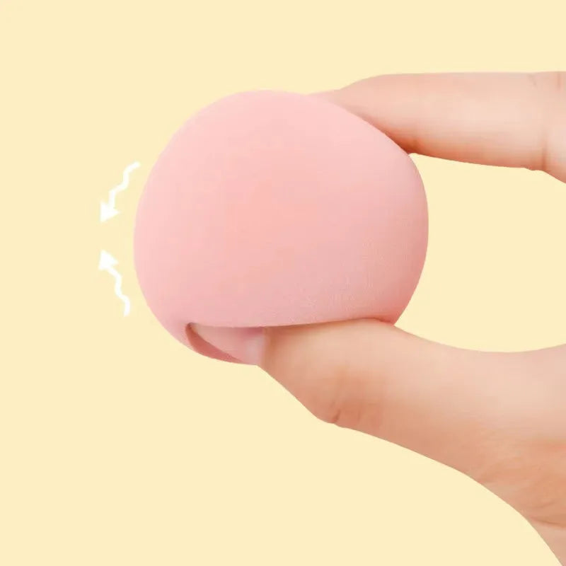 Set of 10 colourful non-latex makeup sponges in pear, bevel, drop, and peach heart shapes