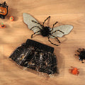 Halloween dog costume suit in polyester material showing size options