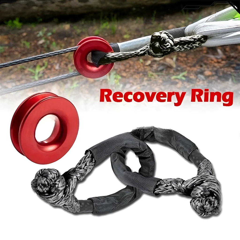 Polymer pimple soft shackle trailer rope for vehicle recovery with 12mm diameter and multiple colour options