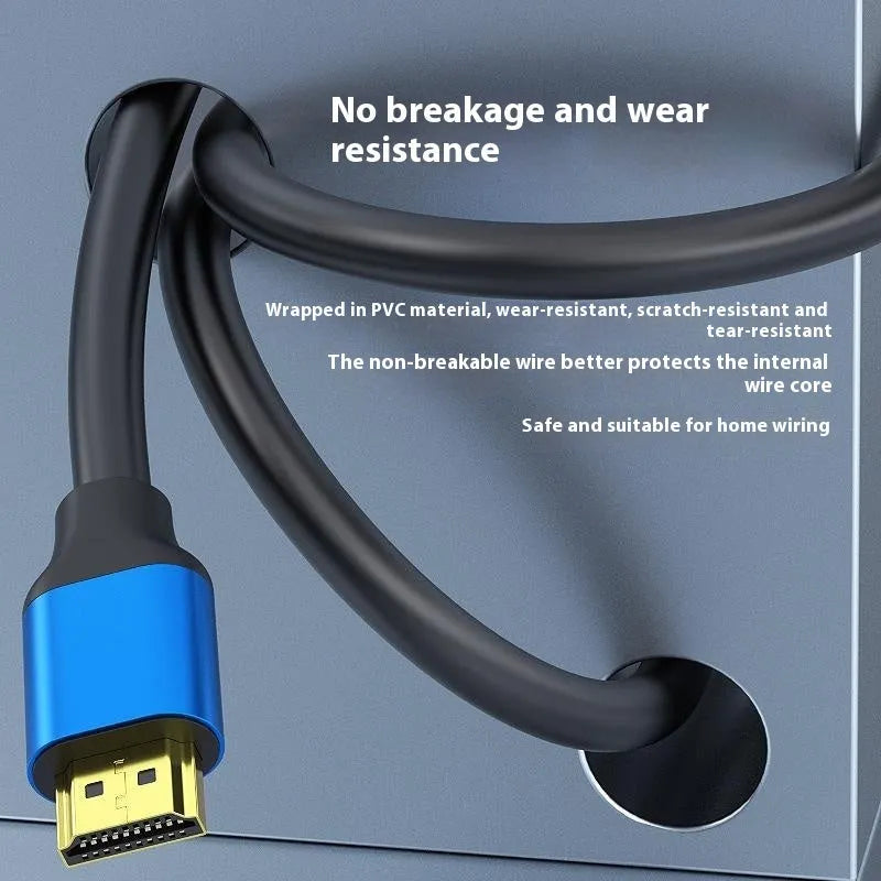 HDMI cable with gold-plated aluminium alloy connectors for computer monitor connections