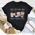 Black cotton summer t-shirt with short sleeves and round neck on hanger