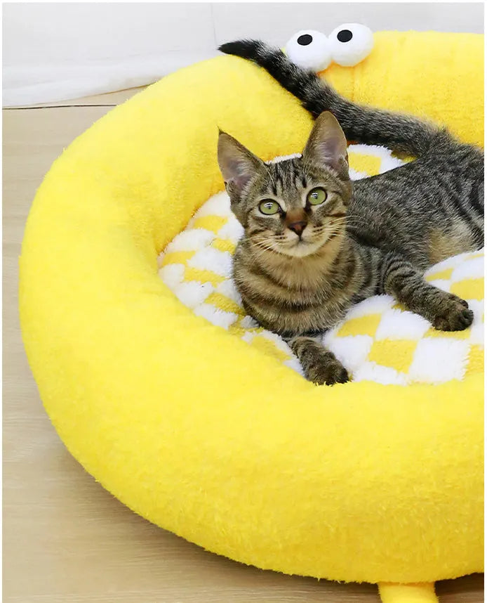 Long plush pet nest for Shiba Inu dogs in three sizes and colours