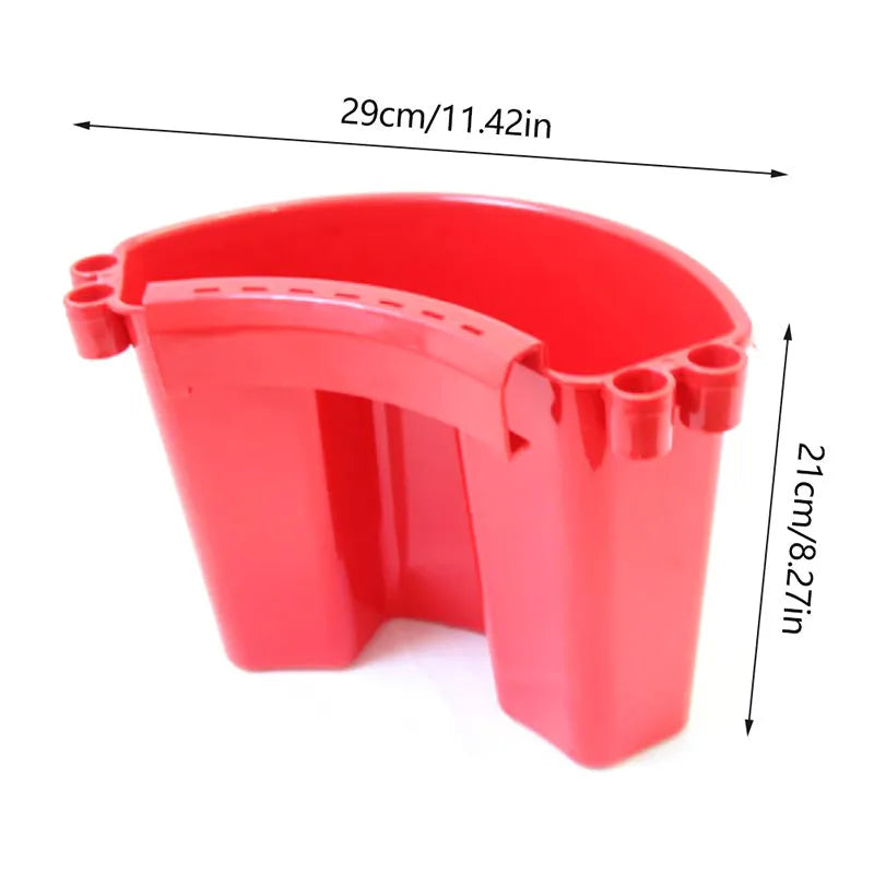 A black, red, blue, or pink PP plastic car wash bucket for vehicle cleaning.