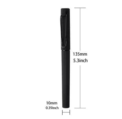 Three black decompression elastic pens with 0.7mm bullet tips and cap closure on a light background