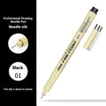 Waterproof needle pen with syringe cartoon design for drawing and writing