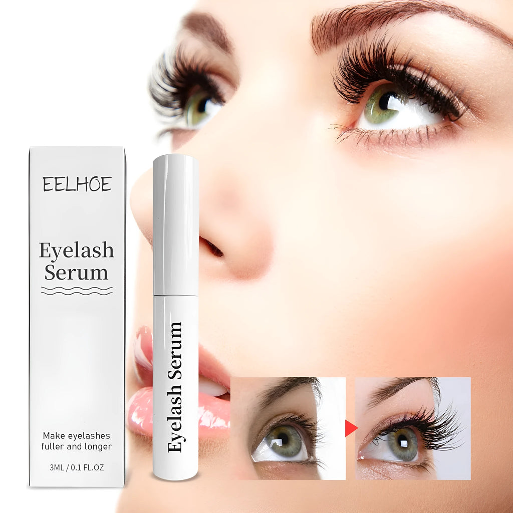 Curly black eyelash essence liquid serum in 3ml packaging for lash conditioning