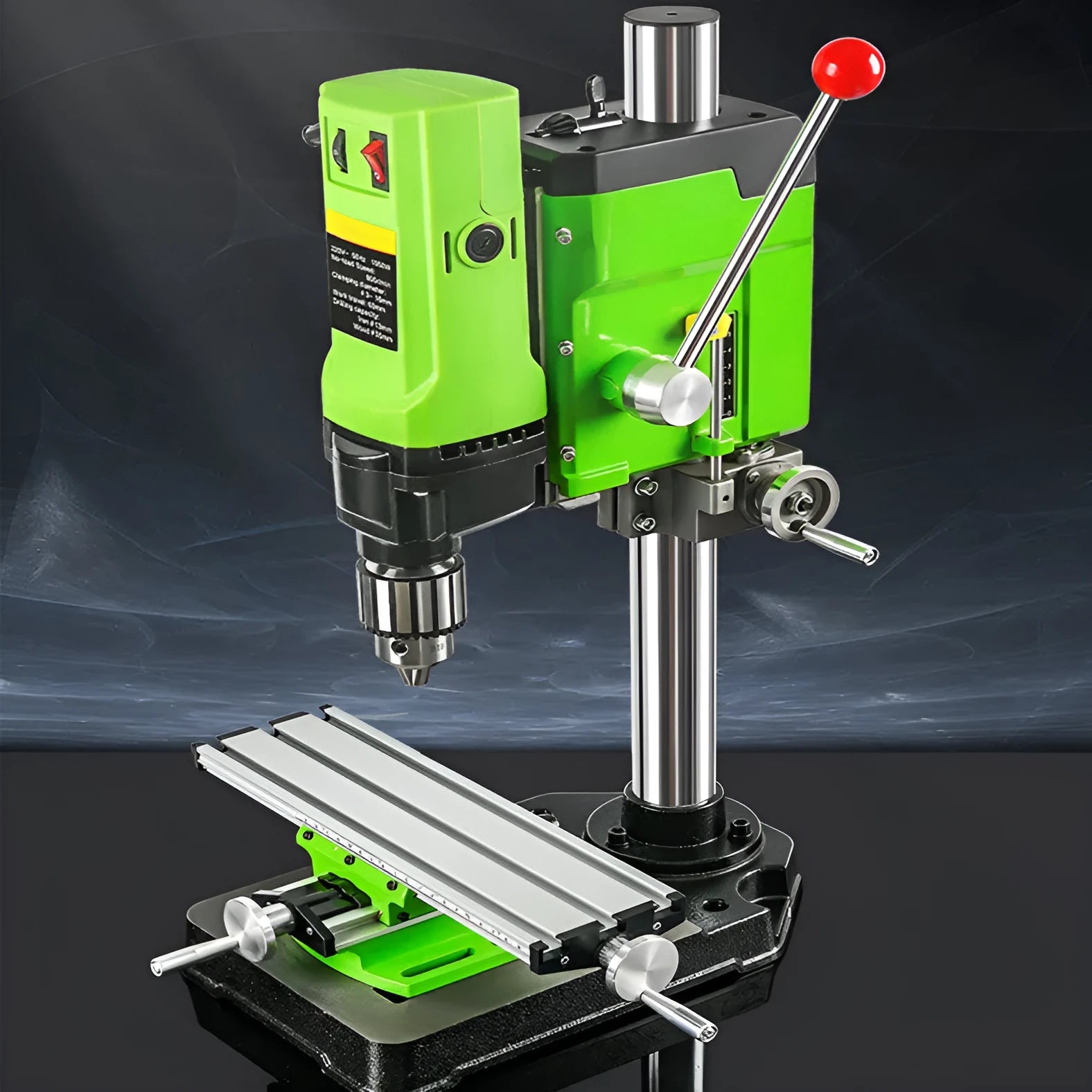 Mini bench drill milling machine with 240W power for workshop drilling tasks