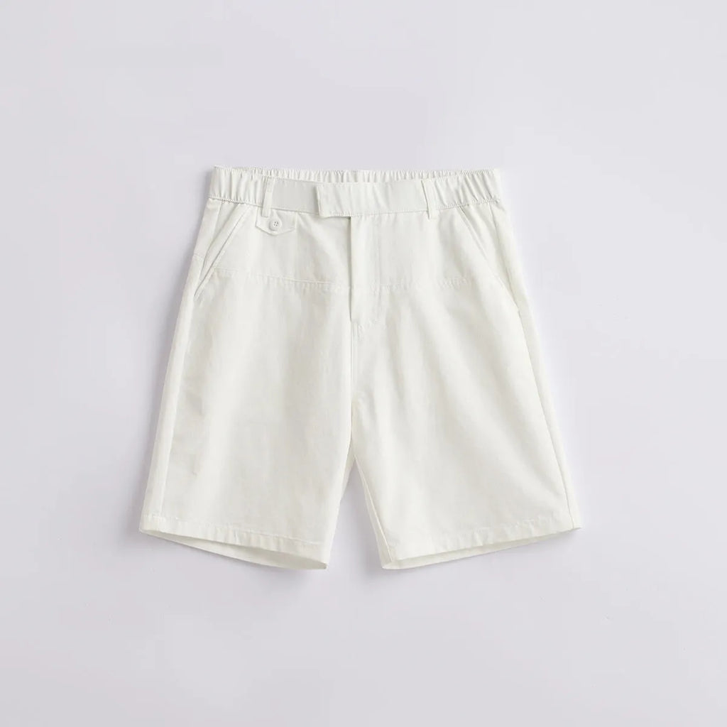 Men's cotton blend casual shorts in khaki colour with loose summer fit