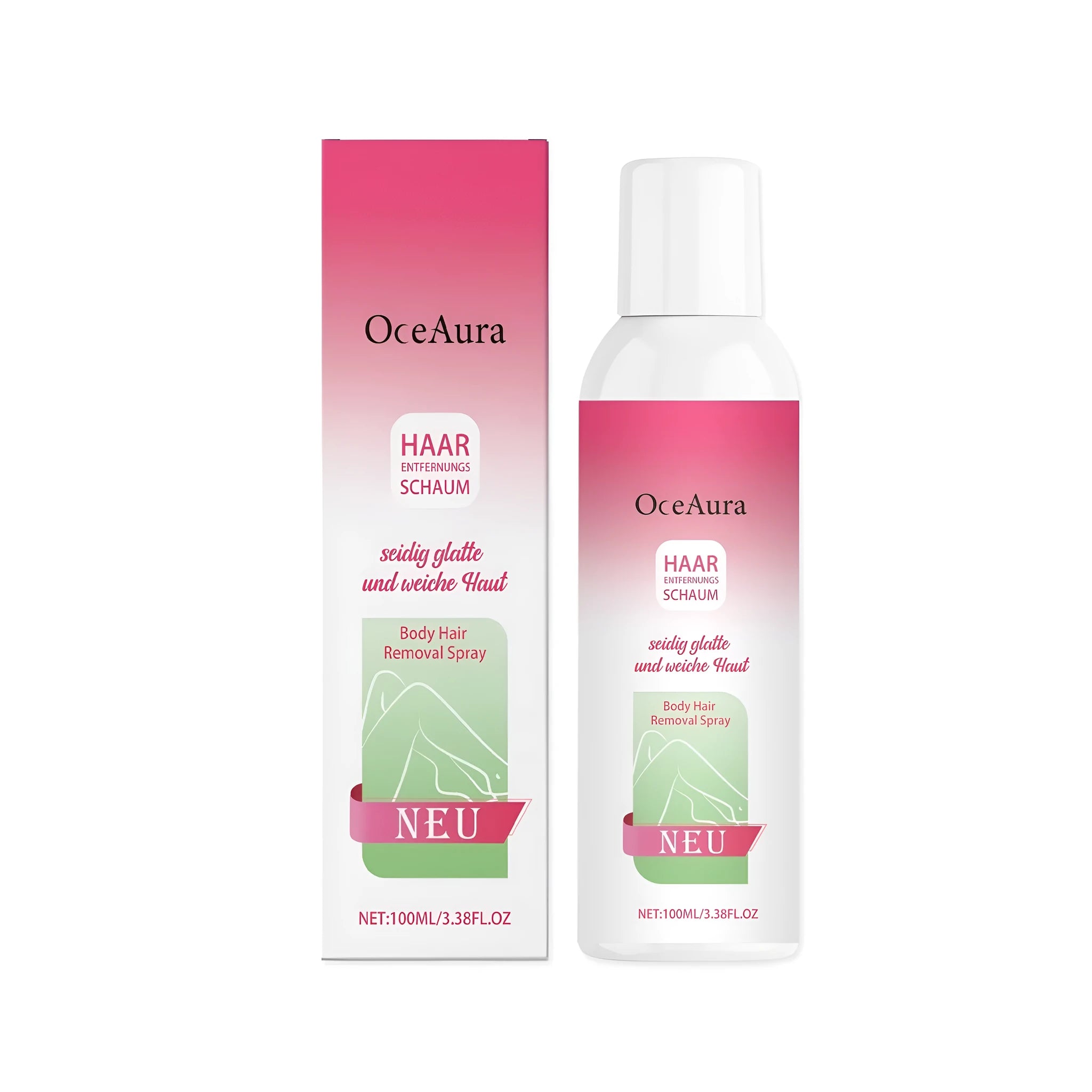 100ml body hair removal spray bottle with depilatory formula containing calcium thioacetate and glycerol