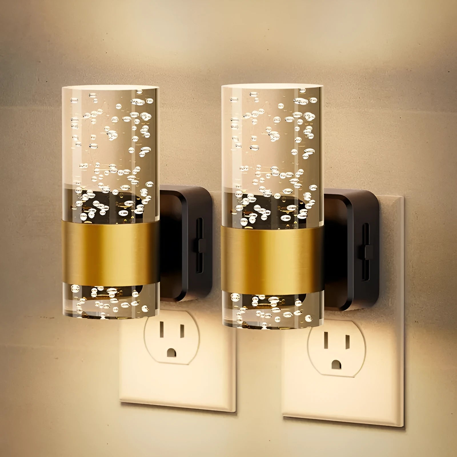 LED wall-mounted sensor lamp with geometric stereo shape in modern simplicity style, warm light 3000K