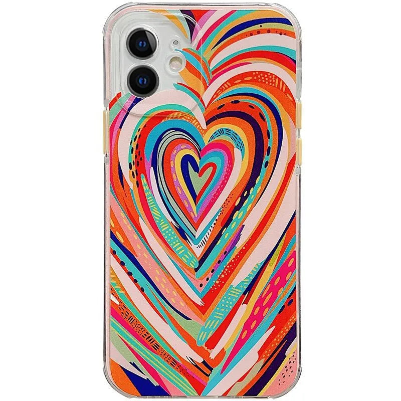 TPU back cover for iPhone 12 with camouflage pattern showing precise cutouts for camera and ports