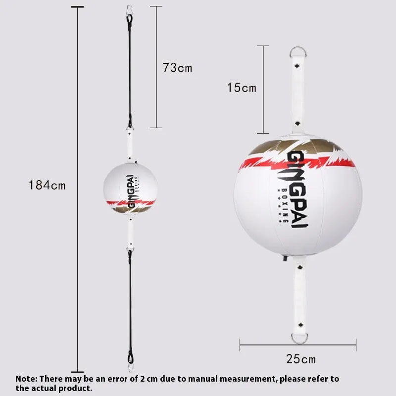 Hanging boxing speed ball for reaction training in black, black and green, or white colour options