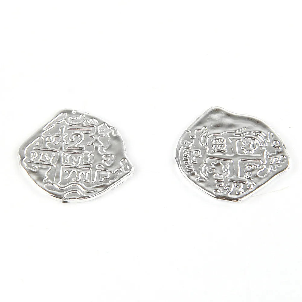 One hundred plastic replica Roman coins with metallic gold, silver or bronze electroplated finish