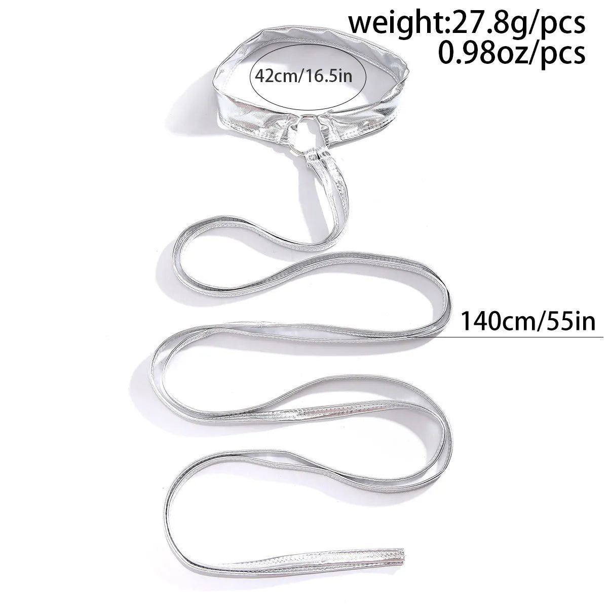 Silver geometric thigh chain anklet with lace-up design for women's body jewellery