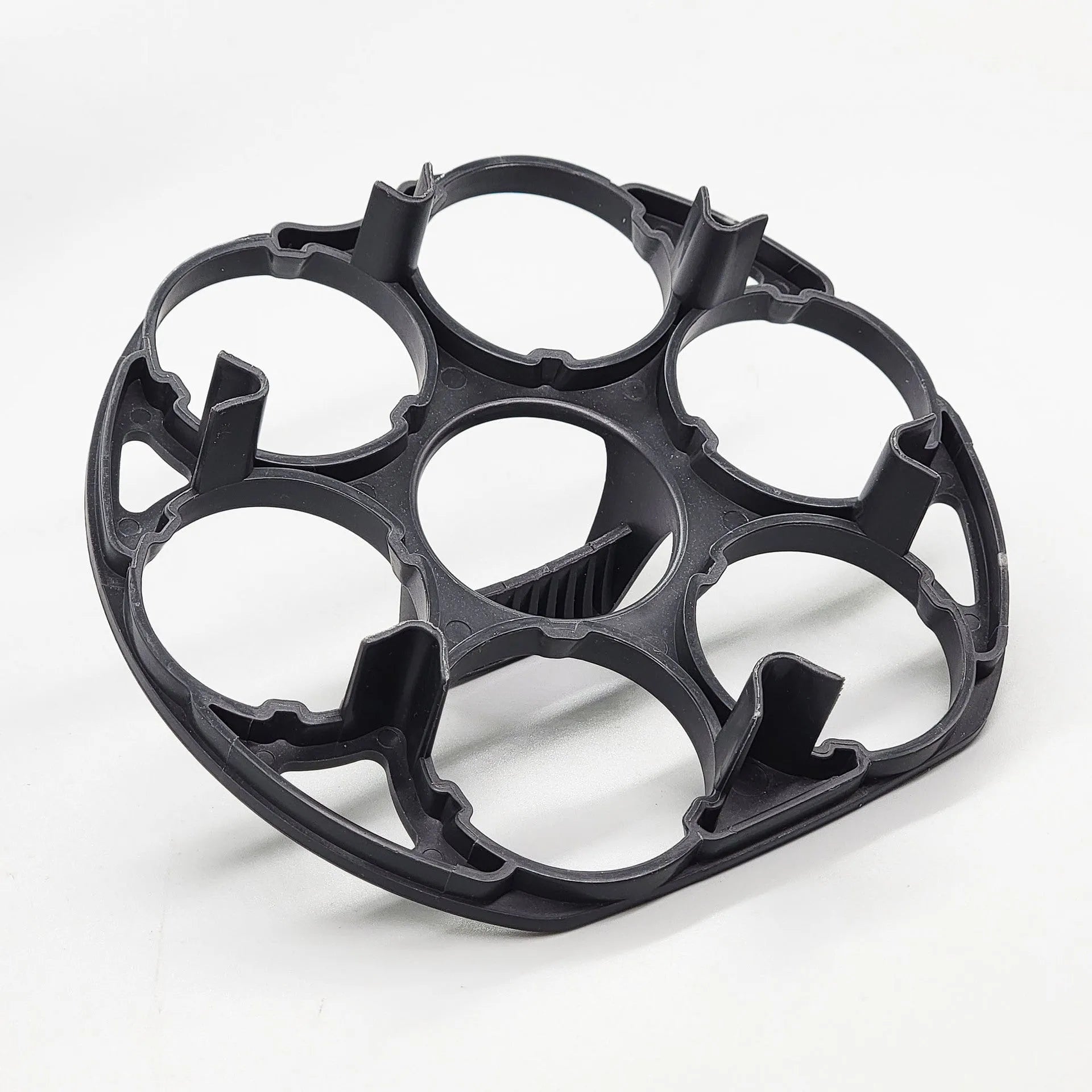 Black plastic cooking machine egg holder retainer basket measuring 13.8 x 12.6 x 5.7 cm