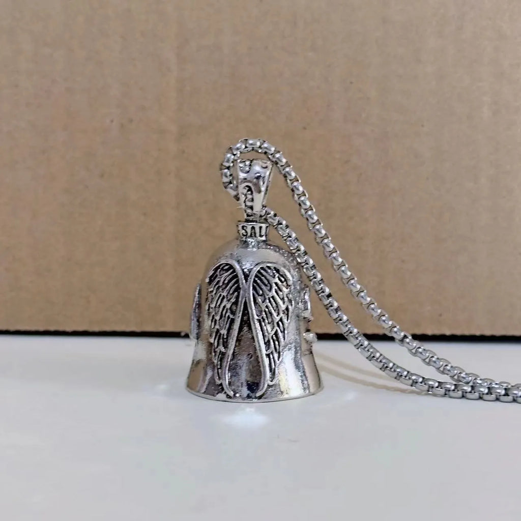 Vintage white angel wings feather pendant necklace and keychain jewellery set